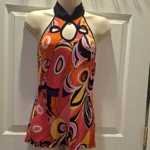 Y2k Vibrant Halter Neck Women’s Top
